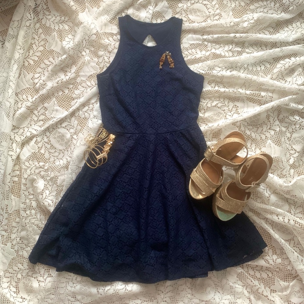 Aeropostale Navy Blue Lace Dress